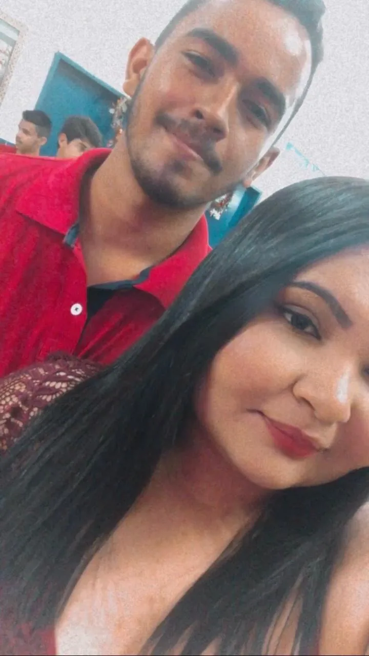 Taíza e Marcos em um registro do dia a dia
